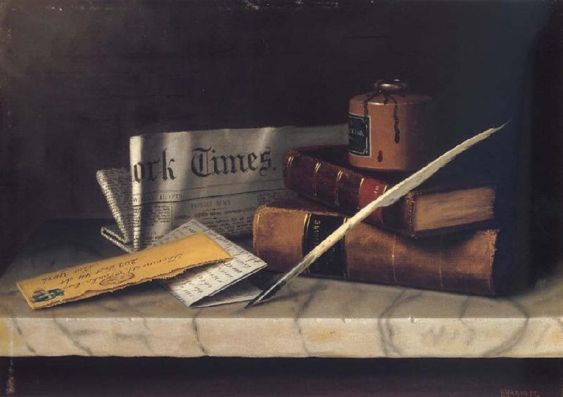 William Michael Harnett Still Life with Letter to Mr.Clarke